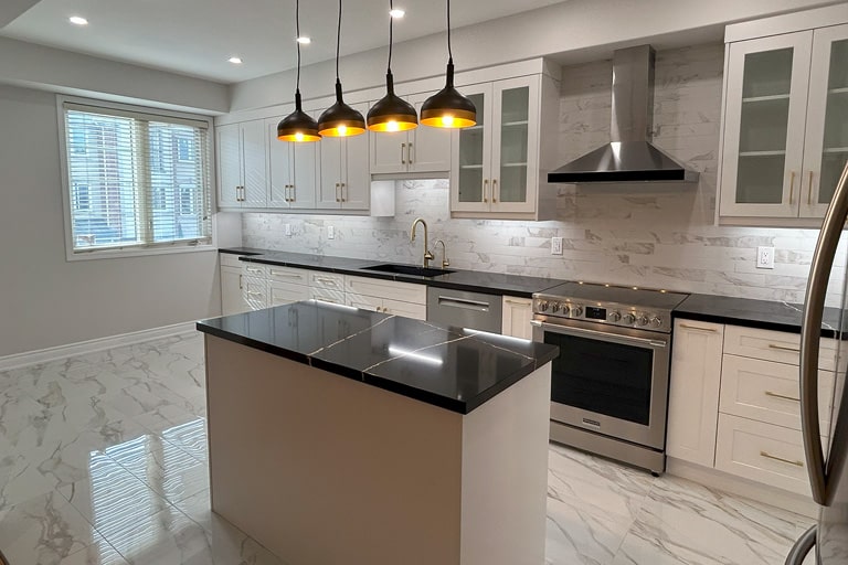 Custom cabinetry in a Pickering kitchen renovation