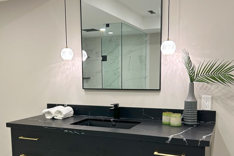 Walk-in shower conversion in a Scarborough bathroom