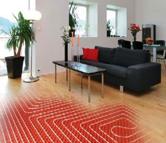 Electric radiant heated floor systems for bathrooms and kitchens