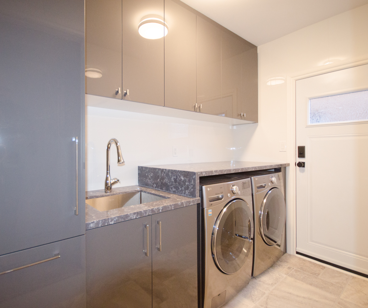 Grey Laundry Room