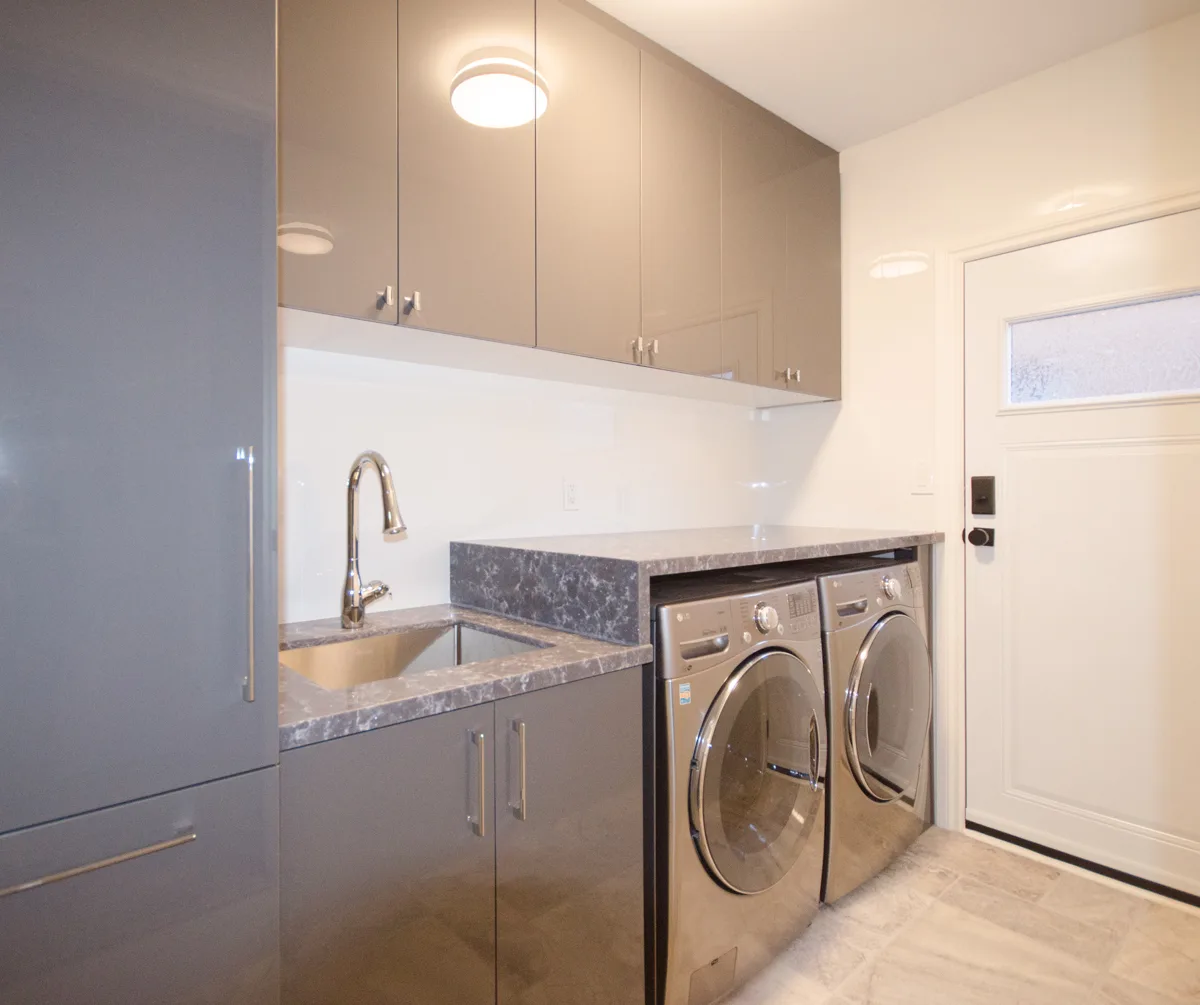 Grey Laundry Room