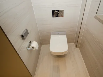Bathroom with Wall Mounted Toilet - Image 4