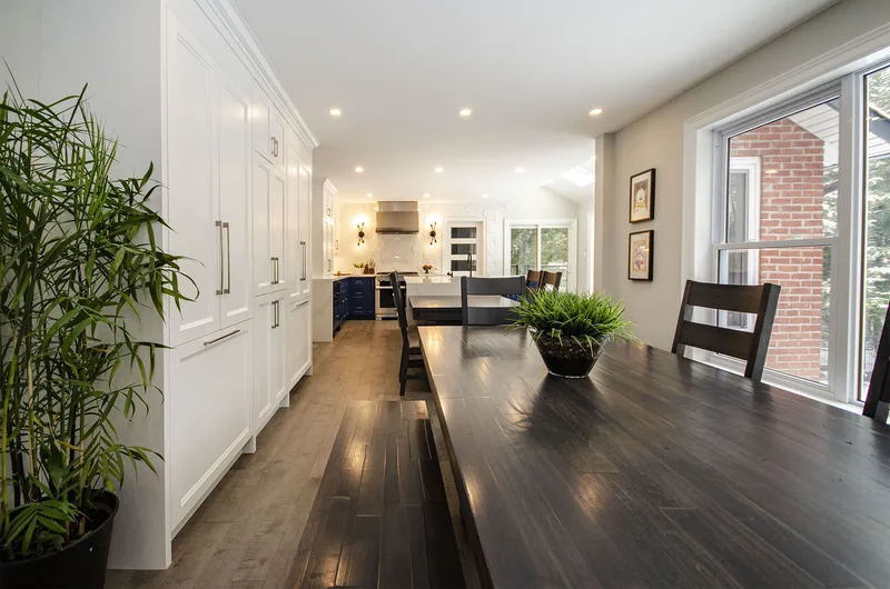 Transitional White & Blue Kitchen with Some Gold - Image 6
