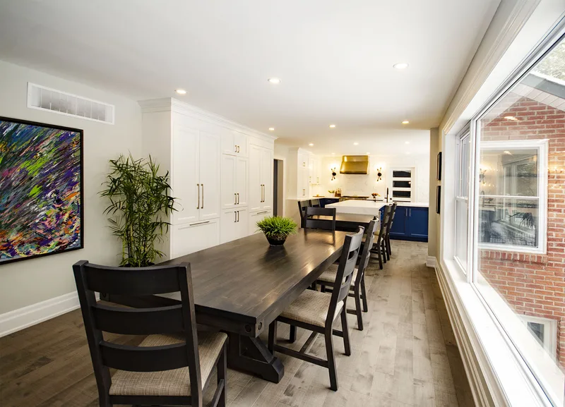 Transitional White & Blue Kitchen with Some Gold - Image 7
