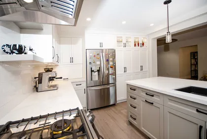 Bright White Transitional Kitchen Renovation in Ajax - Image 1
