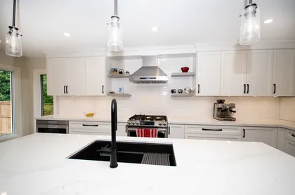 Bright White Transitional Kitchen Renovation in Ajax - Image 2