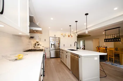Bright White Transitional Kitchen Renovation in Ajax - Image 5