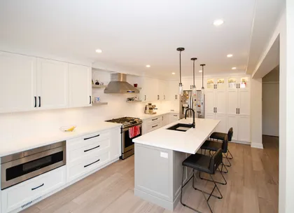 Bright White Transitional Kitchen Renovation in Ajax - Image 7