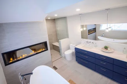 Contemporary Ensuite Retreat With Fireplace - Ajax - Image 6