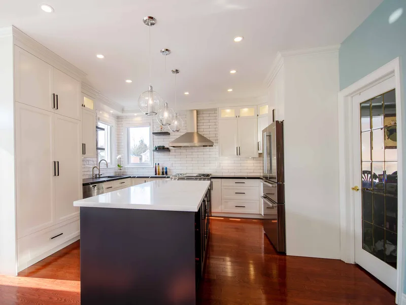 Two Tone Kitchen Renovation With Quartz Countertops - Image 12