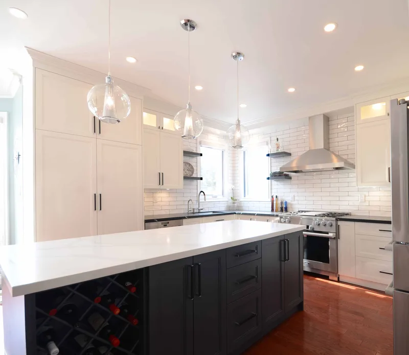 Two Tone Kitchen Renovation With Quartz Countertops - Image 1
