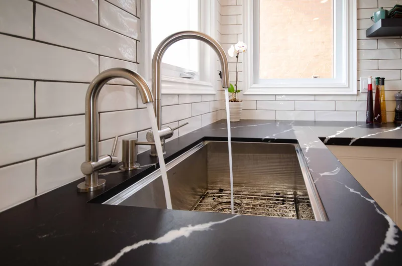 Two Tone Kitchen Renovation With Quartz Countertops - Image 5