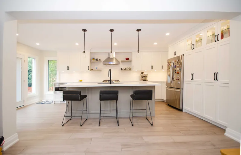 Mid-sized Transitional White Kitchen in Pickering - Image 4