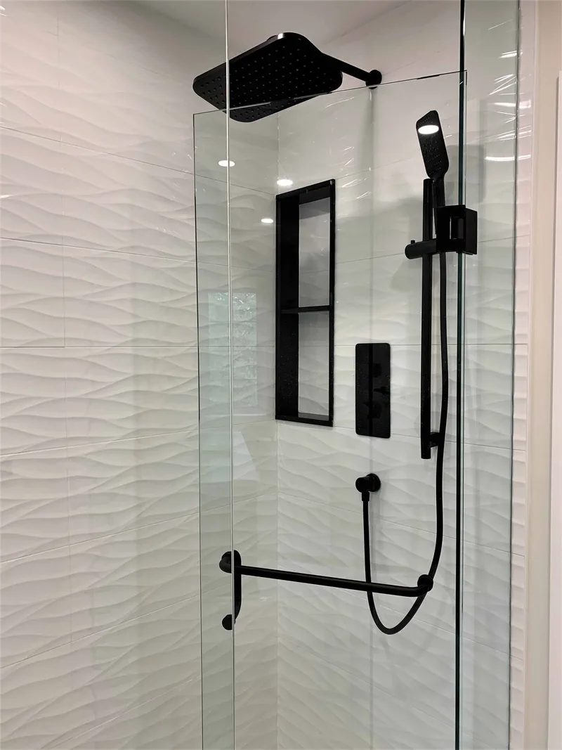 Modern Bathroom Renovation with 3D Tile in Whitby - Image 3