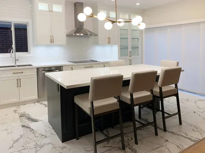 Kitchen with Rose-Gold Chandelie - Image 4