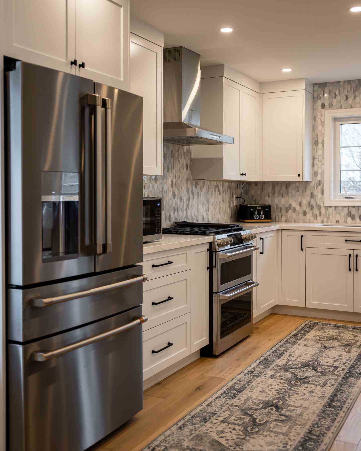 Open kitchen and dining room layout after renovation